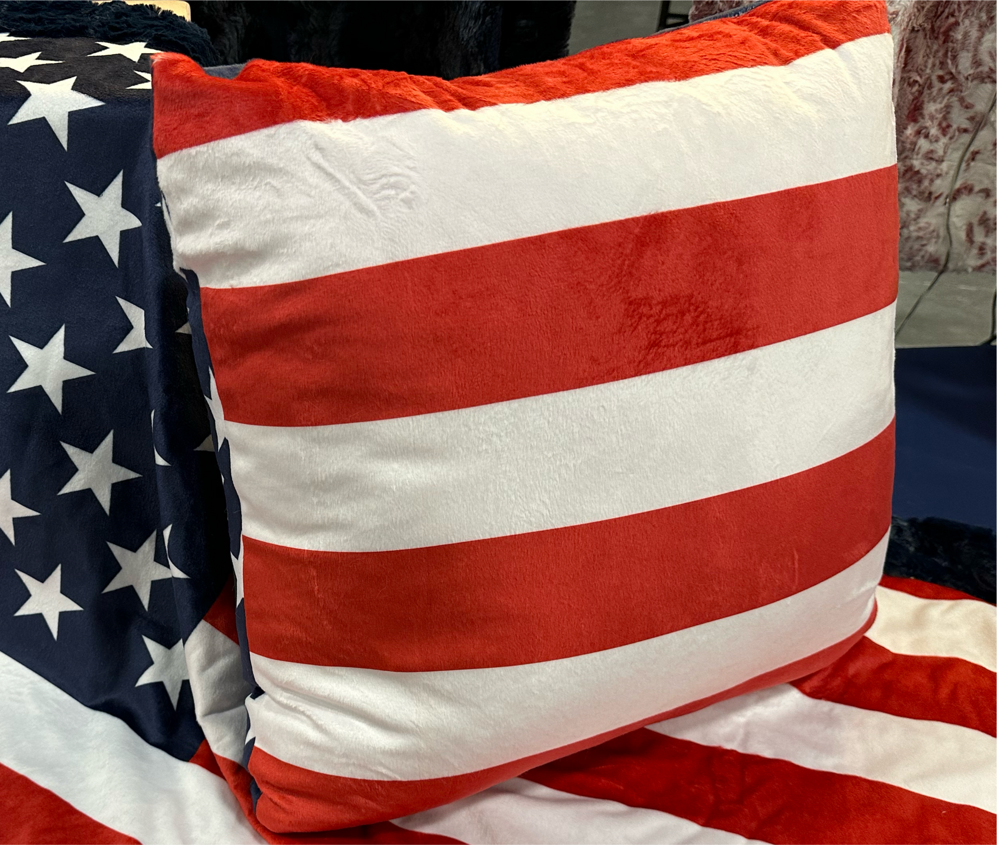 hand made usa flag design pillows